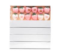 XINHPKGG 10 Pcs Clear Chocolate Covered Strawberries Boxes 12" x4 1/2" x2" Cookie Boxes Bakery Box Treat Box for Wedding Party