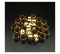 XINHUIPART pipe fittings 3/4/5/6/8/10/12/14/16mm 1/4" OD Tube Brass Brass Olive Sleeve Compression Ferrule Ring (Color : 3mm)