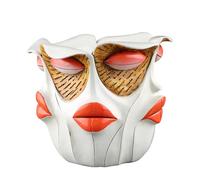 Xinhuju Abstract Head Pot - Face Shaped Planter Decorative Resin Container Artistic Human Figure Pottery | Funny Home Decoration Planters for Outdoor Garden, Bedroom