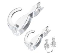 Xinhuju Cat Tail Hangers - Wall Mounted Antique Style Hooks, Multi-Purpose Wall's Hanger Vintage Cat Tail's Decorative Bathroom Hook Cats Key Holder for Hanging Clothes, Scarf, Bag, Towel, Keys, Hats