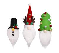 Xinhuju Christmas Wine Bottle Cover, Cute Reusable Lid Protection, 3-Piece Christmas Bottle Cover, for Holidays, Beer, Whiskey, Home, Kitchen, Birthday, Travel, Halloween