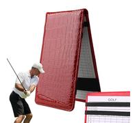 Xinhuju Club Yardage Notebook - Leather Golf Log Book with Scorecard Holder, Portable for Golf Rounds, Swing Notes and Stats Men, Women, Amateur Professional Players