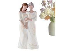 Xinhuju Family Bond Statue - Meaningful Connection Tabletop Decor, Realistic Hugging Sculpture, Solid Cast Material Art Piece, Decorative Mantle Accessory Case, Grateful | for Bedroom Shelf