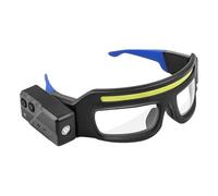 Xinhuju LED Safety Glasses - Rechargeable Light Eyewear, Motion Sensor Vision Protection, Outdoor Work Adventures, USB C Charging | Dust Shielding Spectacles For Night Cycling Driving Construction
