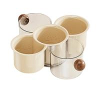 Xinhuju Rotary Food Container - Organization Tray Gear, Stainless Steel Silicone Portrait Visual, Vegetable Nut Arrangement Logic, Heavy Polymer Unit Dish, Picnic Trip | for Camping & Rv