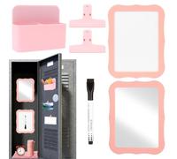 Xinhuju School Locker Decorations Cute Mirror Marker Pen Stationery Set | Locker Supplies for Teacher Teen Student Nurse Office Dorm Classroom Fridge Refrigerator Work