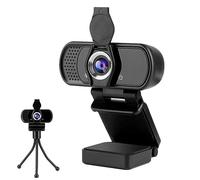 xinidc Full 1080P HD Webcam with Microphone, USB Webcam for Laptop and Desktop, External Web Camera, Streaming PC Web Camera with Privacy Cover and Tripod, Widescreen Web cam for Zoom Skype YouTube