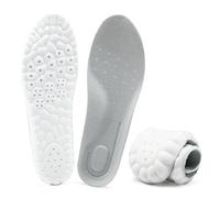 XINIFOOT Cloud Insoles for Men & Women - Soft Memory Foam Shoe Inserts, Breathable Cushioned Soles for Running, Long Standing, Plantar Fasciitis Relief (UK 3-6, Gray, 1Pair)