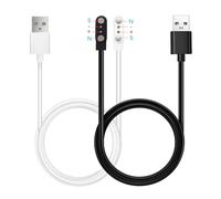 Xininyia 2 Pin Chargers for GloryFit Smart Watch Charger, 2-Pack [Opposite Electrode Polarity] Magnetic USB Charging Cable for Smart Watches with The Gloryfit app (One Fit)