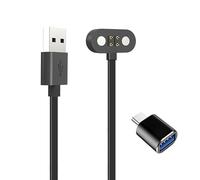 Xininyia 4pin Magnetic Charging Cable&USB C Adapter for Mojawa Run Plus, HaptiFit Terra, Aerra Bone Conduction Headphones, Open-Ear Bluetooth Headphones Charger USB Charging Cord