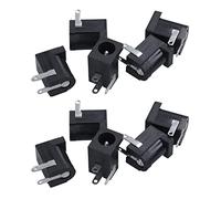 Xiniy 10 Pieces DC 5.5mmx2.1mm Power Jack Socket Female Panel Mount Connector