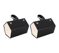 Xiniy 2X Multiple Travel Sunglasses Organizer Case - PU Leather Hanging Foldable Eyeglasses Case Storage Box for Men Women