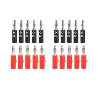 Xiniy 4mm Insulated Banana Plugs Connectors Jack New 20pcs Red + Black
