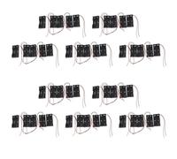 Xiniy 50 Pcs 2 x 1.5V AA Battery Holder Case Box Black W Wire Leads