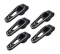 Xiniy 5PCS Aluminum Alloy 25T 31mm Steering Servo Arm Horn for RC Car Crawler Parts,Black