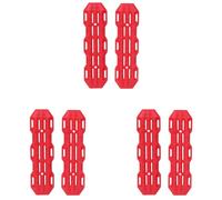 Xiniy 6Pcs Plastic Sand Ladder Recovery Ramps Board for 1:10 RC Crawler Axial SCX10 CC01-4 D90 MST,Red