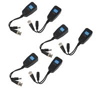 Xiniy HD-CVI/TVI/AHD Passive Video Balun with Power Connector and RJ45 CAT5 Data Transmitter 3 Pair
