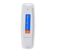 Xiniy USB Flash Drive Digital Audio Recorder Dictaphone USB Voice Pen Portable U Disk Maximum Support 32GB Memory Card(White)