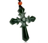 Xinjiang Hetian Jade Cross Pendant Men and Women Jesus Pendant Jewelry Send Necklace
