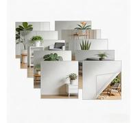 Xinjiayi 10 Pack Acrylic Mirror 15x15cm (2mm Thick) Wall Mirrors for Bedrooms, Mirror Tiles, Stick on Mirror, Bathroom, School Home, Living Room