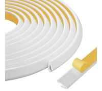 Xinjiayi 20M White V-Shape Door Insulation, Self-Adhesive Sound Insulation Draft Excluder for Windows, Door Sealing Strip for Door Frames and Small Gaps Door Draught Excluder Strip