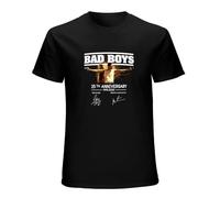 XINJIEDIAN Bad Boys 25Th Anniversary 1995 2020 Signature O-Neck 100% Cotton Short Sleeve Unisex T-Shirt M Black