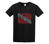 XINJIEDIAN Scuba Diving - Diving Flag Scuba Sharks Design O-Neck 100% Cotton Short Sleeve Unisex T-Shirt XXXL Black