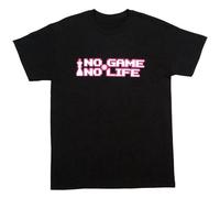 XINJIEDIAN Sentai Filmworks No Game No Life Glowing Logo O-Neck 100% Cotton Short Sleeve Unisex T-Shirt XXXL Black