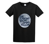 XINJIEDIAN The Tonight Show Starring Jimmy Fallon O-Neck 100% Cotton Short Sleeve Unisex T-Shirt XL Black