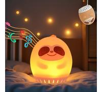 xinjinhju White Noise Sleep-Aid Sound Machine with Night Light, Infant Sleep Trainer with 20 Soothing Sounds, 30/60/90 Minutes of Music/Light Timer, Gift for Boys/Girls/Students - Sloth