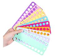 Xinjoduz 10 PCS Embroidery Floss Thread Organiser, Plastic Floss Bobbin, Cross Stitch Card for Thread Cotton Holder Storage Tool, 20 Positions Needlework Project Cards for Craft DIY Sewing(10 Color)