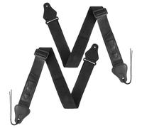 Xinjoduz 2PCS Black Guitar Strap with 3 Pick Holders, Minimalist Adjustable Guitar Straps Universal Fit for Acoustic/Electric/Bass Guitars, Comfortable Durable Headstock Tie for Secure Hold