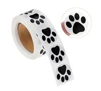 Xinjoduz 500 PCS Dog Paw Print Sticker, 1 Inch Clear Paw Puppy Patrol Stickers Small Self-Adhesive Bear Dog Paw Print Stickers Cute Pet Stickers Roll for Kids Envelopes Room Gift Wrapping Decoration