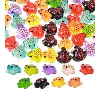 Xinjoduz 50pcs Mini Resin Frog Figurines, Glow in The Dark Tiny Frogs for Miniature Garden, Moss Landscape, Dollhouse, DIY Craft Decor