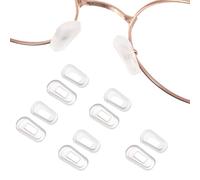 Xinjoduz 6 Pairs Push on Nose Pads for Glasses, Spectacle Clear Nose Pads Slip on Nose-Pads Silicone Anti-Slip Noses Bridge Pad Eyeglass Repair Kit for Glasses, Eyeglasses, Sunglasses (4 mm)