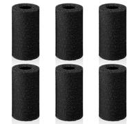 Xinjoduz 6 PCS Aquarium Filter Sponge, Small Black Prefilter Sponge for Aquarium, Shrimp Fry Fish Tank Filter Accessories, Pump Prefilter Sponge Replacement Foam Covers (3.2" x 1.6", 0.8" Hole)