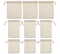 Xinjoduz 9 PCS Mesh Produce Bags Cotton Mesh Vegetable Bags for Refrigerator Potato Storage Bag Reusable Double Stitched with Drawstring Produce Bag for Vegetables Fruit Grocery Shopping (3 s/m/l)