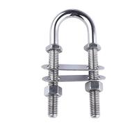 XinKunmarine Stern Bow Eye Tie Down U Bolt 316 Stainless Steel 4-1/2" Length 3/8" Strong Sturdy Stock for Marine Boat Yacht