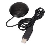 XINL USB Conference Microphone, Compact Size USB 360° Microphone Portable Desktop for Online Class for Online Meetings