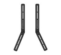 XINLEI Sound Bar Bracket Above or Under TV, Universal Soundbar Mounts for Most 23”-65” TVs, Adjustable Soundbar Bracket for Most Sound bar Mounting Holes at The Rear, up to 10kg SBR302 (1-Pair)