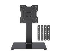 XINLEI Universal TV Stand Base, Table Top TV Stand for 17-55 Inch LCD/LED TVs, Height Adjustable Monitor Mount Stand with Tempered Glass Base Holds up to 40kg VESA 400x400mm, TS102