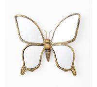 Xinleitan Decorative Bug Insects Animals Beetle Mirrors - Gold Resin Butterfly Glass Wall Decor, Perfect for Victorian and European Themed Homes