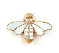 Xinleitan Decorative Bug Insects Beetle Mirrors - Gold Resin Little Bee Glass Wall Decor, Perfect for Victorian and European Themed Homes