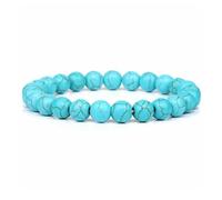 XINLIANYI 1PCS Natural Stone Bracelet Men Beads Bracelet Beaded Bracelets Strand Men Women 8mm,Blue,21cm
