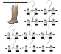 Xinlie Pack of 10 Metal Peg Hooks, Multifunctional Clothes Hangers, No-slip Stainless Steel Clothes Pegs Home Travel Clip Hangers,for Pants, Hats, Towels, Shoes, Socks, Trousers, Black