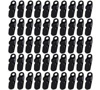 Xinlie Tarp Clips Windproof Awning Clamps Camping Tent Snaps Plastic Alligator Clamp Tent Clips Set Plastic Crocodile Clip Small Clamp Tarp Windproof Awning Clips for Outdoor Activities (50Pieces)