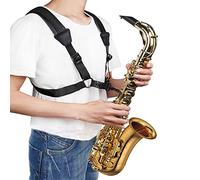 Xinlinke Saxophone Harness Sax Strap No Stress on Neck Soft Shoulder Padded for Alto Tenor Baritone Clarinet,Large Size