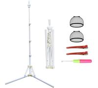 XINMEIFA Wig Stand Tripod, 63 Inch Mannequin Head Stands, Training Head Stand Tripod for Mannequin Head, Canvas Foam Head, Manikin head for Wigs, Training and Hairdressing (White)