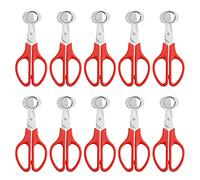 XINMEIWEN 10Pack Stainless Steel Quail Egg Cutter Scissors Quail and Pigeon Egg Cutter Tool Quail Scissors Opener Quail Egg Cracker for Home Kitchen (Red)