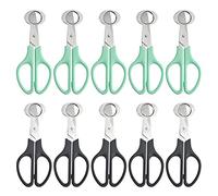 XINMEIWEN 10Pack Stainless Steel Quail Egg Cutter Scissors Quail and Pigeon Egg Cutter Tool Quail Scissors Opener Quail Egg Cracker for Home Kitchen (Black+Blue)